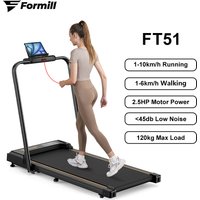 Formill FT51-almohadilla eléctrica plegable para caminar, cinta de correr de 1-10 km/h, máquina de ejercicio en casa, Motor de 2,5 HP, equipo de Fitness, cintas para correr