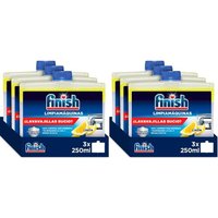 Finish Líquido para Lavavajillas_ Limpia lavavajillas contra el mal olor_ la cal y la grasa del lavaplatos_ limpiador lavavajillas_ 6 x 250ml