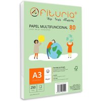 Paquete de folios A3 de 80gr con 250 Hojas Blancas, Papel Multifuncional para Uso Escolar y Entornos Laborales. Ideal con impresoras láser, de inyección o fotocopiadoras - Ofituria