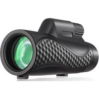 Prismaticos 12 X 50 Telescopio Monocular Impermeable IPX7 con Relleno de Nitrógeno, Monoculares de Largo Alcance con Bak-4 y Fmc y Soporte para Teléfono y Trípode de Metal para Observación de Pájaros,