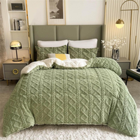 Edredón Borrego 180 x 260c m/240 x 260 cm para Cama Individual o Matrimonio, Edredón Nódico Invierno Cálido y Suave con Relleno de Micro Fibra Poliéster, Edredón Reversible Franela y Sherpa