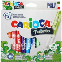 Carioca STARTELECTRIC FABRIC TEXTIL- Caja de Rotuladores con Punta Maxi para Telas / Tejidos, 12 Colores