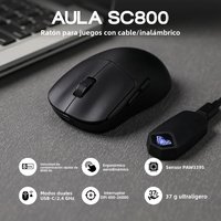 Ratón para juegos AULA SC800 USB-C con cable/2,4G 37g ligero 8K Sensor Paw3395 ratones personalizados PC e-sports Gamer accesorios regalos