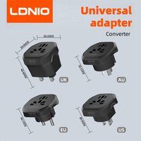 LDNIO-adaptador múltiple de viaje Universal, convertidor de enchufe europeo para enchufe de pared Universal, adaptadores de enchufes de conversión para el hogar, EE. UU., Reino Unido, AU, CN, KR