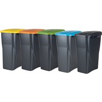 Cofan - Cubos de basura para reciclar | Capacidad de 45 litros | Medidas: 36,5 x 36 x 51 cm | Cinco Colores