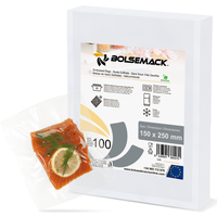 Bolsemack Bolsa para Envasado Al Vacio Gofrada 150x250 mm (15x25 Cm) . Compatible con Todas las Envasadoras Domésticas  Libre de Bisphenol y Ftalatos