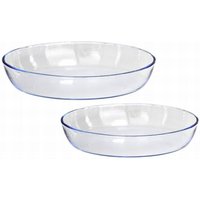 Gerimport Fuente Horno Oval Cristal 35 X 26 Cm - Bandejas para Asar