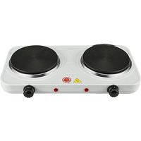 Cocina Electrica 2 Placas de Cocción, Doble, Hornillo Eléctrico de 2000W para Cocinar en Camping, Antiadherente, Configuración Variable de Calor,Envio desde España