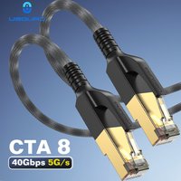 Cable Ethernet Cat8 de 40 Gbps y 2000 MHz, Cable de Red Trenzado Blindado de Alta Velocidad RJ45 para Routers y Módems, 0.5 m, 1 m, 5 m, 10 m, 30 m