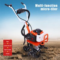 Maquinaria Multifuncional de Microcultivo, Cultivador Manual para Granja, Cultivador de Gasolina de 2/4 Tiempos, Herramientas Agrícolas y de Jardinería