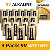 Panasonic Alkaline Power 6 LR 61 - Pila de 9 V, color amarillo Estable rendimiento, alta capacidad y amplia gama de aplicaciones, como multímetros, walkie-talkies y otros instrumentos de medición.