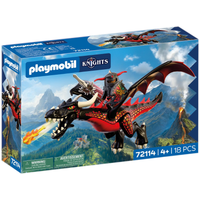 PLAYMOBIL - DRAGÓN NEGRO, 72114, TIENDA CON LICENCIA OFICIAL, ENVIO URGENTE 24-48 HORAS EN PENÍNSULA, FAMOBIL, CLICKS, JUGUETES, NIÑOS, NIÑAS, FIGURAS, MUÑECOS, 100% ORIGINAL, MEDIEVAL, GUERREROS