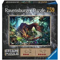 Ravensburger - Puzzle: Escape Room Dragón, 759 Piezas, Puzzles para Adultos, Rompecabezas para Adultos, Regalos a partir de 14 años, 70x50cm