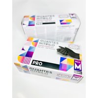 2 CAJAS PRO Guantes Ivery Rubberex de Nitrilo NEGRO,NITRILO,5.0GRguantes de examen Desechables Sin Látex NEGRO - TOTAL 200 Pcs 100 Pcs / Caja