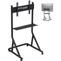 GTPLAYER Soporte de monitor para simulador de carreras, ajustable en altura con ruedas para televisores y monitores de 32-65 pulgadas, soporte de monitor para simulador de carreras, soporte tipo