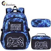 Mochila nueva para niño con lonchera y estuche para lápices, 3 piezas, mochilas escolares para estudiantes de primaria y adolescentes.