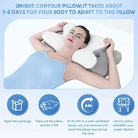 Almohada de Cuello con Memoria Butterfly Sleep, Almohada de Espuma Viscoelástica de Rebote Lento, Cómoda, Ortopédica, para Masaje Cervical