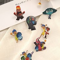 Broches de Inside Out 2, Pins de Anime con Sadness, Anger y Joy, Kawaii, para Decorar Ropa, Mochilas Escolares, Cosplay Infantil, Juguetes