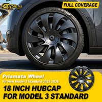 Tapacubos de 18 pulgadas (4 piezas) para Tesla Model 3 Standard 2026, cubiertas de rueda Prismata de aro completo, piezas de repuesto de alto rendimiento 2025