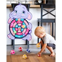 Juguetes Montessori para niños de 2 a 4 años, tablero de dardos de animales de dibujos animados, bola adhesiva, juguetes educativos interactivos familiares para bebés