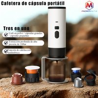 Máquina de café de cápsulas eléctrica portátil 3 en 1, máquina de café expreso, bomba de calefacción inalámbrica, extracción de taza de café, pantalla Digital