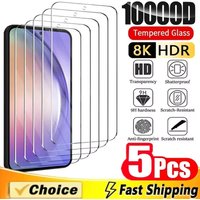 5-1 piezas de vidrio templado para Samsung Galaxy A56 A36 A26 A16 A57 A37 A07 A06 A55 A54 A35 A34 A33 S26 Ultra S25 S24 Protectores de pantalla