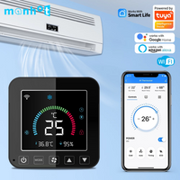 Termostato inteligente WiFi para aire acondicionado, controlador infrarrojo de temperatura y humedad, alimentación USB, pantalla táctil LCD, Google Home, Alexa