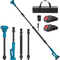 Varilla de extensión tipo enchufable de 2M para tijeras de podar eléctricas y motosierra 180 °   Varilla telescópica ajustable para ramas altas compatible con batería Makita de 18V