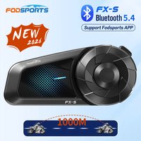 Intercomunicador para Motocicleta Fodsports FX-S, Auriculares Intercomunicadores Bluetooth para Casco, Interfono Inalámbrico, 1000M, BT5.4,Aplicación de soporte