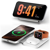 Cargadores inalámbricos de 15W magnéticos 3 en 1 soporte plegable base de carga rápida viaje iPhone17 16 15 14 13 Pro Max Apple Watch Airpod