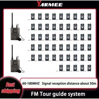 YARMEE-sistema de guía turística FM inalámbrico, transmisor de Audio portátil, receptores para viajar, iglesia, museo, Umrah Hajj