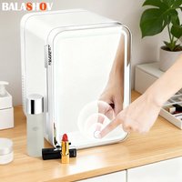 Mini refrigerador para acampar, cosméticos, refrigeradores portátiles de espejo pequeño de 4L para coche y hogar, maquillaje de doble uso, Enfriador de Camping para el hogar