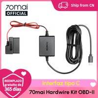 Kit de Cableado Ajustable 70mai con Interfaz OBD II Tipo-C, Plug & Play, Kit OBD 70mai, Vigilancia de Estacionamiento 24H para Cámaras de Coche 70mai