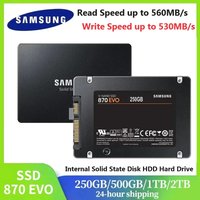 Disco Duro de Estado Sólido Interno SAMSUNG SSD 870 EVO, SATA3 de 2.5 Pulgadas para Computadora Portátil y de Escritorio, 1TB, 2TB, 250GB, 500GB, PC MLC