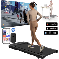 Cinta de correr de 300 libras para el hogar, cintas de correr de 2,5 HP, almohadilla para caminar, pantalla de datos Digital LCD, 2 en 1, máquina de ejercicio físico para caminar y correr
