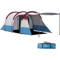 Outsunny Tienda de Campaña Familiar para 3 Personas 420x200x150 cm Multicolor