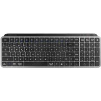 Mars Gaming MK-SILENKEYS, Teclado Inalámbrico Full-Format Compacto, Perfil Bajo, Switches Tijera Silenciosos, Tecla Copilot AI, Bluetooth 5.1 Dual + 2.4GPRO, Batería 200h, PC/Mac, Negro, Idioma