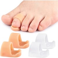 Correctores de Dedos en Cuerno de Trilla (4 unidades), Diseño Ergonómico, Fáciles de Usar y Cómodos, Soporte para el Pie, Ortesis para Dedos Curvados