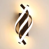 Lámpara LED de pared con diseño de espiral curvada para dormitorio, mesita de noche, pasillo, sala de estar, escalera, pasillo, accesorio de iluminación, decoración del hogar