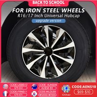 4 Cubiertas Universales para Ruedas, Tapacubos de Repuesto R14 R15 R16 Pulgadas, Tapas de Llanta de PP, Accesorios para Neumáticos, de Encaje a Presión para SUV y Camionetas