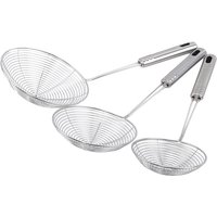 Espumadera ovalada, filtro de acero inoxidable, olla de aceite de malla, filtro de alimentos, utensilios de cocina, colador, filtro para frito, colador de cocina para hornear y cocinar