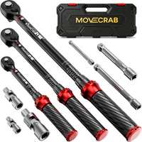 Juego de Llaves Dinamométricas Mecánicas Premium MoveCrab de 9 Piezas, 5-224N.m/4-165Ft.lb, para Bicicleta, Motocicleta, Auto, Kit de Herramientas de Reparación Industrial
