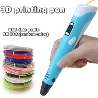 Bolígrafo de impresión 3D USB, dibujo artesanal, filamento PLA de 9M, juguetes de grafiti tridimensionales, herramientas de arte para niños, regalo de cumpleaños y Navidad