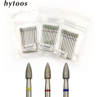 HYTOOS cono diamante cutícula broca manicura taladros uñas accesorios herramientas