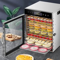 Deshidratadores para Alimentos y Jerky con Temporizador 24H y Tendedero Ligero 800W 30-90 ℃   Deshidratador de frutas vegtable Enchufe UE