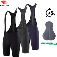 RION hombres ciclismo Bib Shorts MTB bicicleta de montaña medias Baberos ropa de bicicleta italiano Dolomiti Pad 5H conducción de larga distancia al aire libre