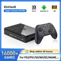 Consola de Videojuegos Retro Kinhank Super Console X5 PRO, Plug and Play, 320G/4T con Más de 10000 Juegos para PS2/WII/SS/DC/N64/MAME