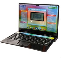 Winfun - Portátil infantil bililngüe, español e inglés, pantalla LCD luminosa, teclado funcional, 60 actividades interactivas, 5 categorías de aprendizaje, letras y palabras, juegos, matemáticas,