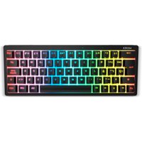 KROM KREATOR - Teclado Gaming mecánico, teclas retroilumniadas RGB con 20 efectos, switches Intercambiables, antighosting, compatible con Windows, Mac y Android, layout español, color negro