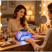 Lámpara Secadora de Uñas UV LED de Grado Profesional, 380W, con 4 Temporizadores, Sensor Automático, Secado Rápido para Todo Tipo de Esmalte en Gel, Luz Profesional para Manicura